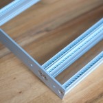 Eurorack DIY Materials: Clicks and Clocks 4U Frame, flexible width, silver anodised