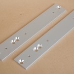 Eurorack DIY Materials: Clicks and Clocks 4U Side Panels, 1U + 3U, silver anodised