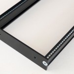 Eurorack DIY Materials: Clicks and Clocks 3U Frame, detail, Black Edition